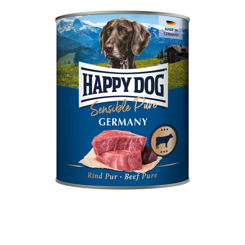 Sparpaket 6 x 800 g Happy Dog Sensible Pure Germany Rind Pur Hunde Nassfutter Neu Im Sortiment